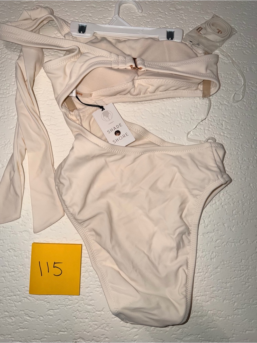 Shade & Shore Cream Two-Piece Bikini Set